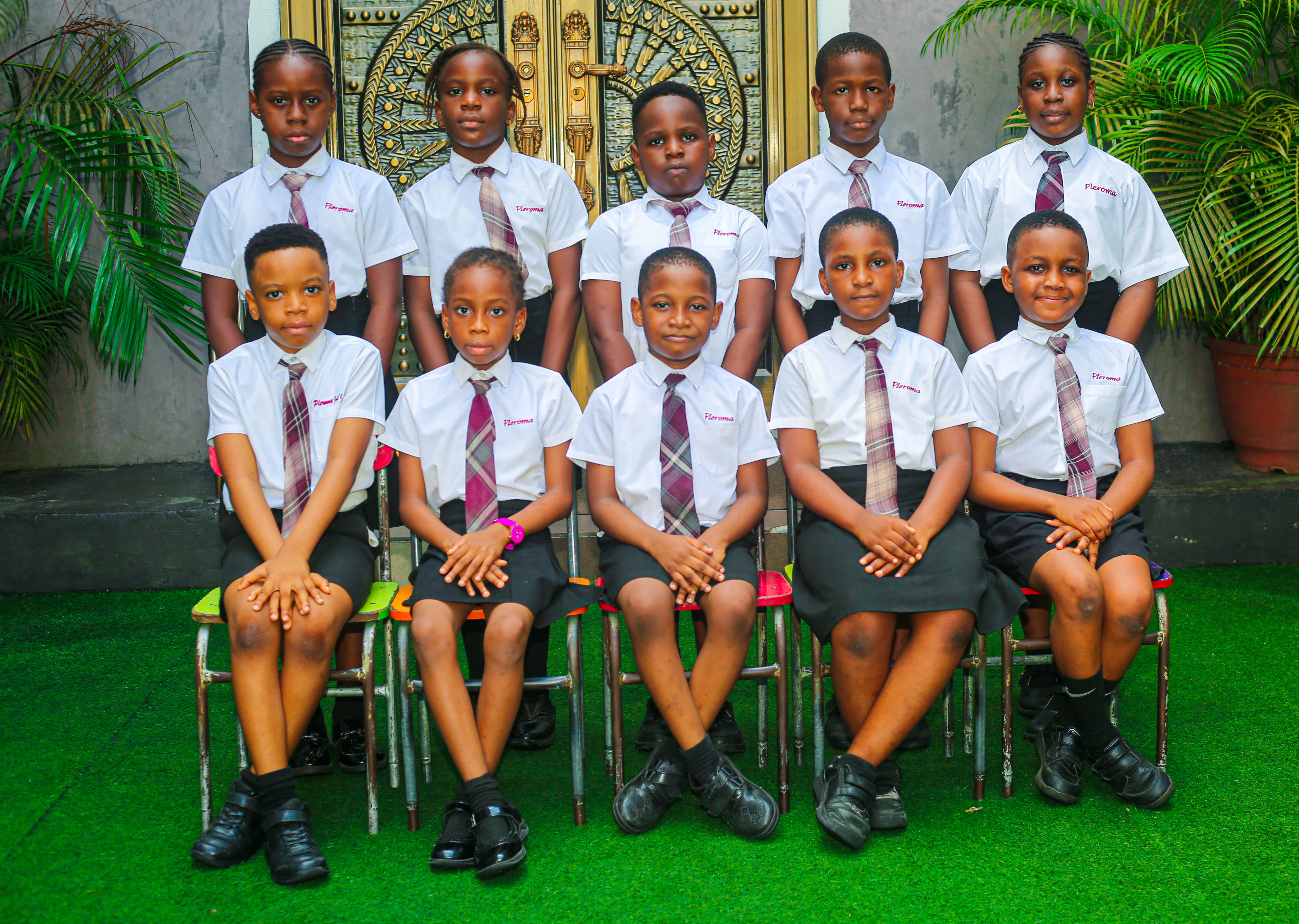 Primary school learners studying in a classroom